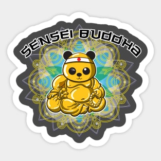 Karate Panda Sensei Buddha Sticker